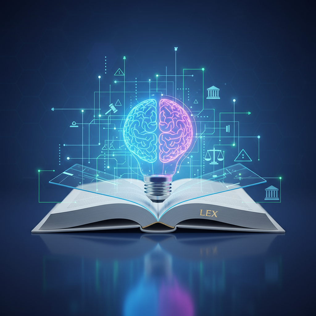 Imagem abstrata representando Inovação Jurídica: tecnologia, conhecimento e futuro