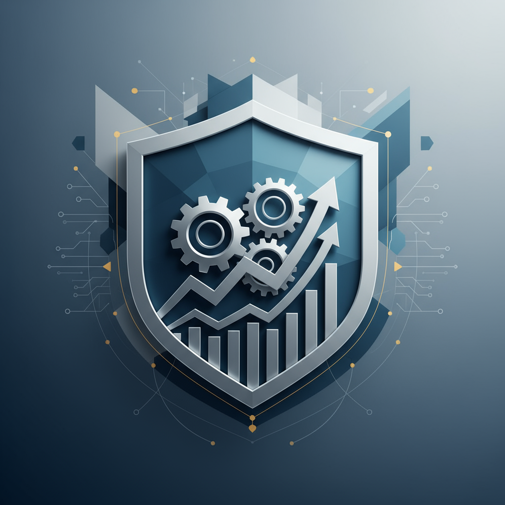 Imagem abstrata representando a relevância econômica do Direito: crescimento, estratégia e solidez